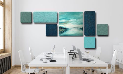 Akustikbild Insel Pads: türkis minttürkis preußischblau